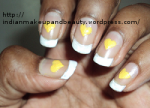 French manicure with hearts nail art Tutorial